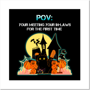 Funny POV In-Laws Halloween Meme Posters and Art